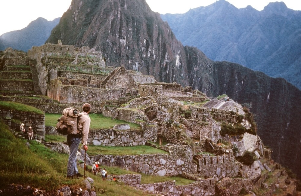 The author taking in the wonders of Machu Pichu